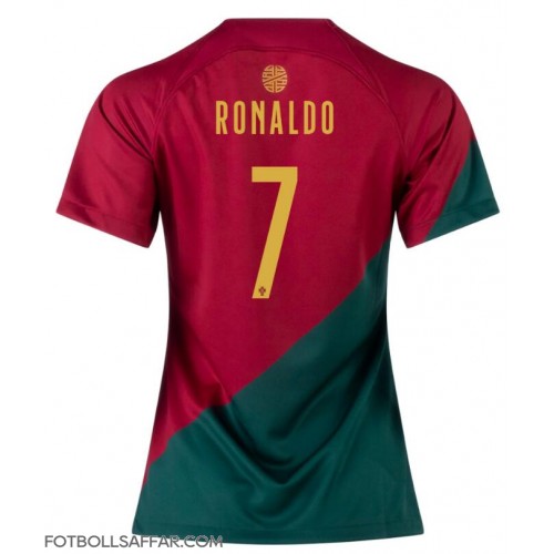 Portugal Cristiano Ronaldo #7 Hemmatröja Dam VM 2022 Kortärmad